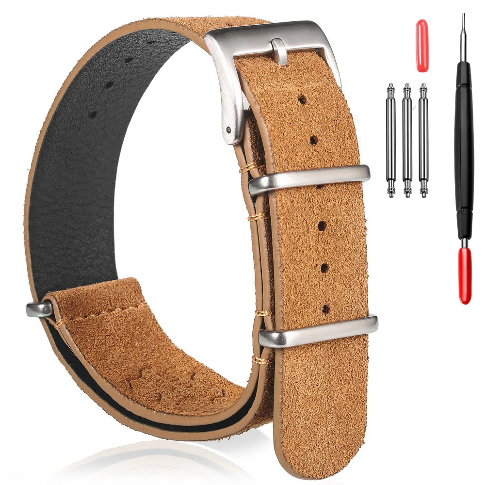 Leather NATO Strap — Brown