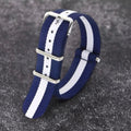 Regimental NATO Strap — Blue / White