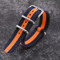 Regimental NATO Strap — Blue / Orange
