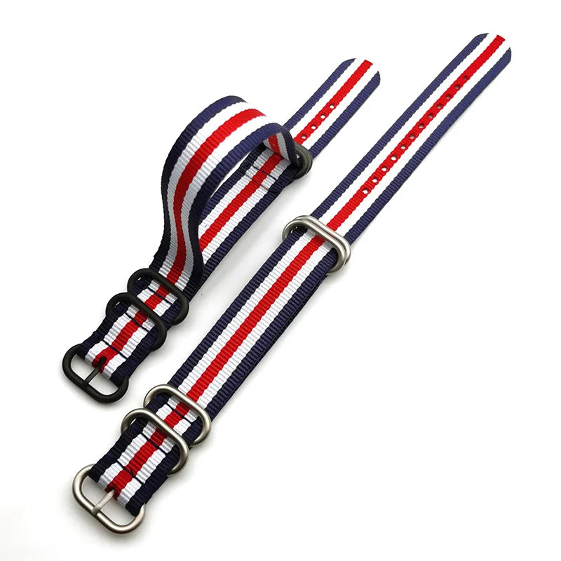 Regimental NATO Strap — Blue / White / Red