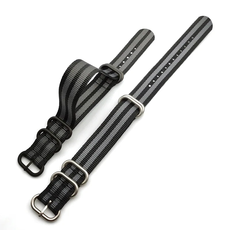 Classic NATO Strap — Black / Grey