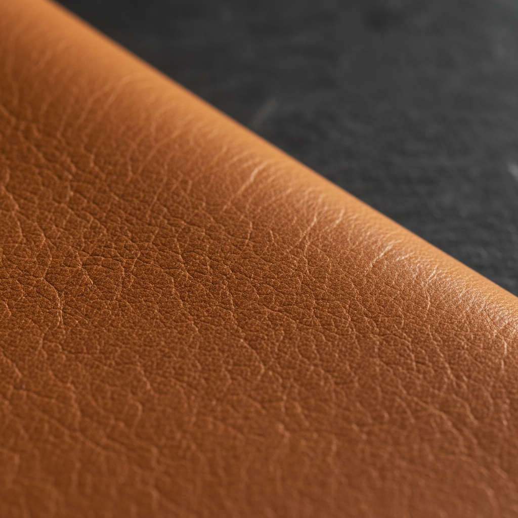 Full-Grain Tan Leather Macro