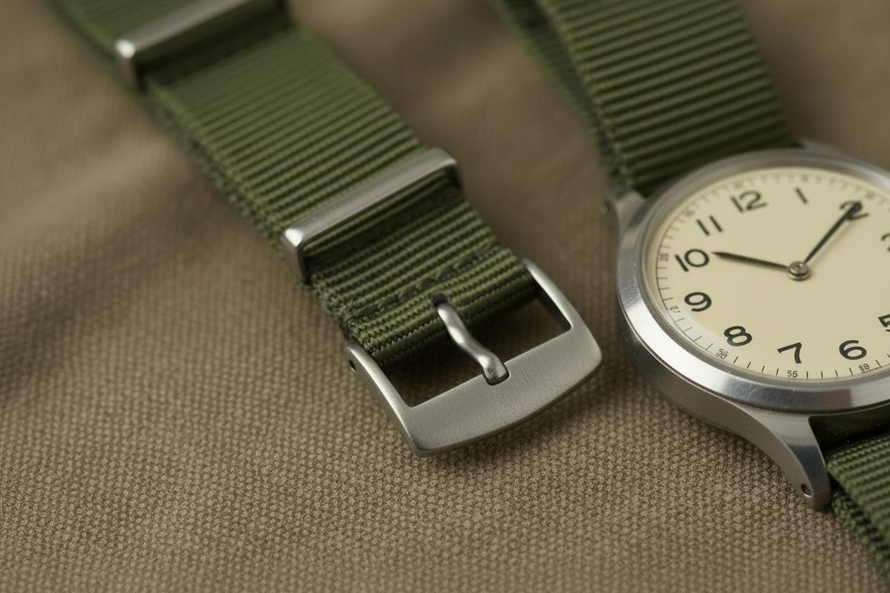 Olive Green NATO Strap - con lancette