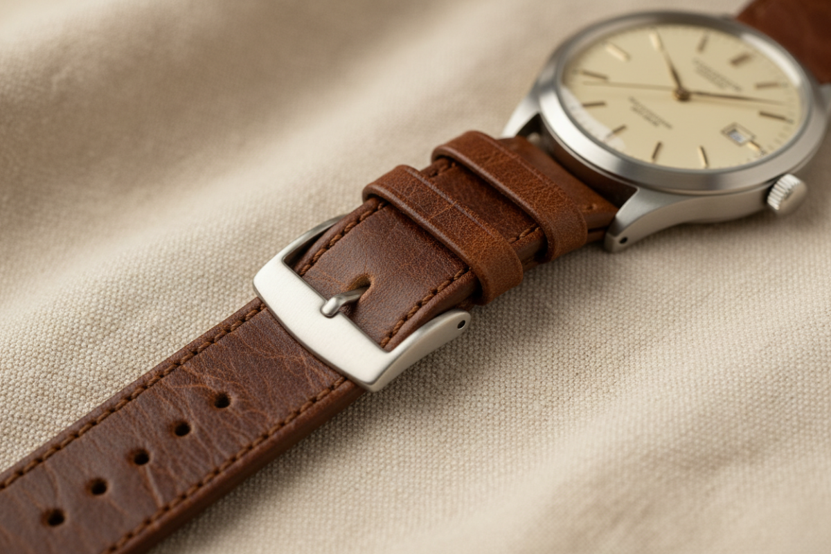 Tobacco Leather NATO Strap Product Photo
